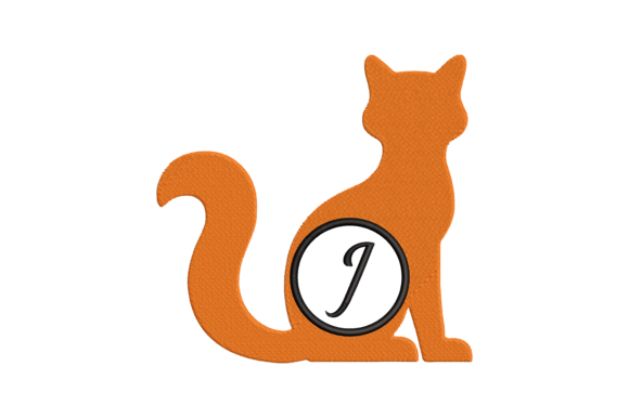 Charming Cat Letter I for Creative Embroidery