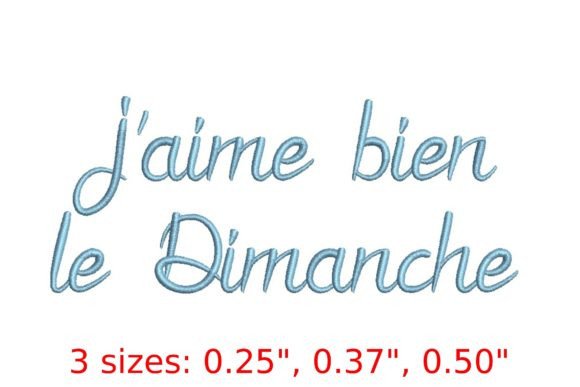 Charming Jaime Bien Le Dimanche Embroidery Font