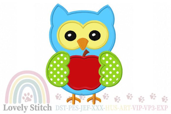 Charming Owl Apple Embroidery for Seasonal Gifts