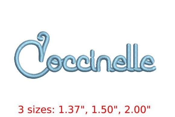 Coccinelle Script Font: A Charming Embroidery Choice