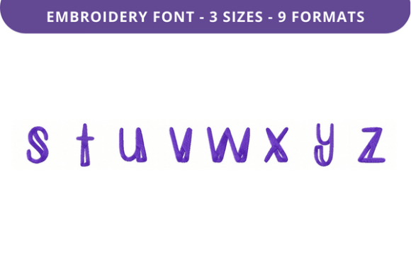 Ease My Mind Font S to Z: A Versatile Embroidery Choice