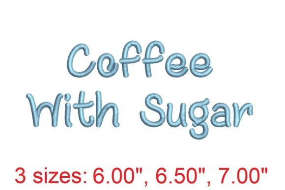 Embroidery Elegance: Coffee with Sugar
