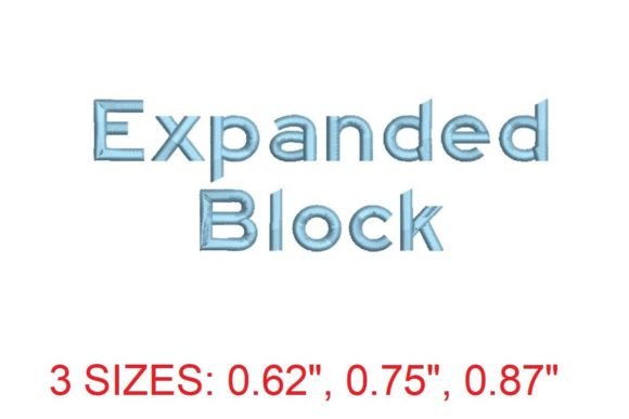 Expanded Block Embroidery Font: A Stylish Choice