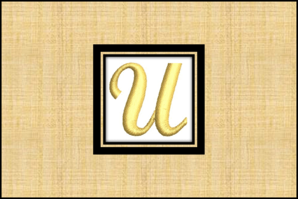 Gold Letter U: A Festive Touch for Seasonal Embroidery