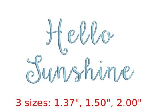 Hello Sunshine Font: A Playful Script for Embroidery