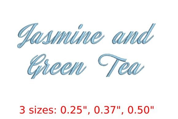 Jasmine and Green Tea Embroidery Font