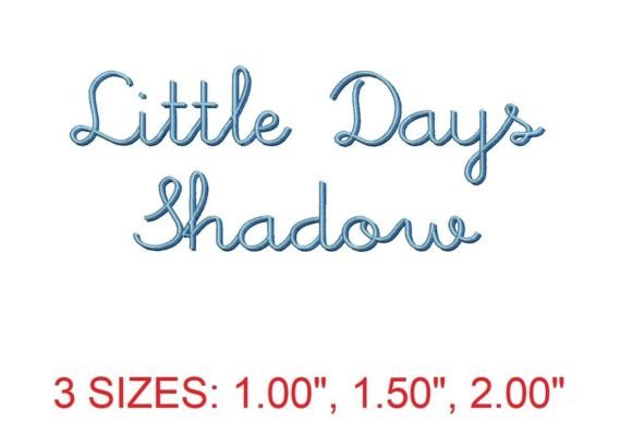 Little Days Shadow Font: A Versatile Embroidery Choice