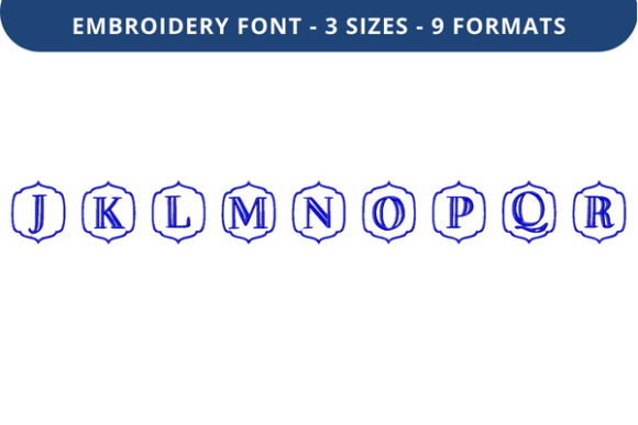 Ornatia Font J to R: A Festive Embroidery Choice