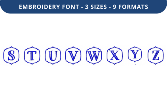 Ornatia Font S to Z: A Festive Embroidery Choice
