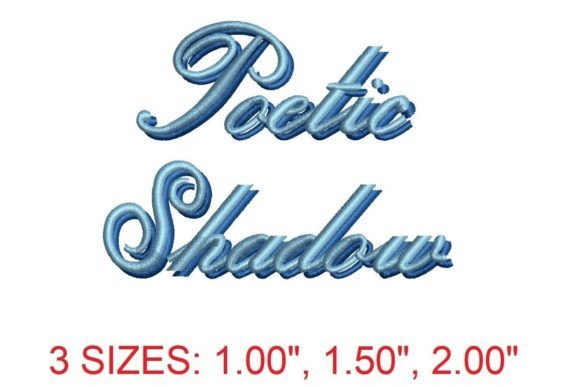 Poetic Shadow Embroidery Font: A Touch of Elegance