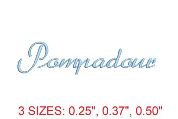 Pompadour Embroidery Font: A Touch of Elegance