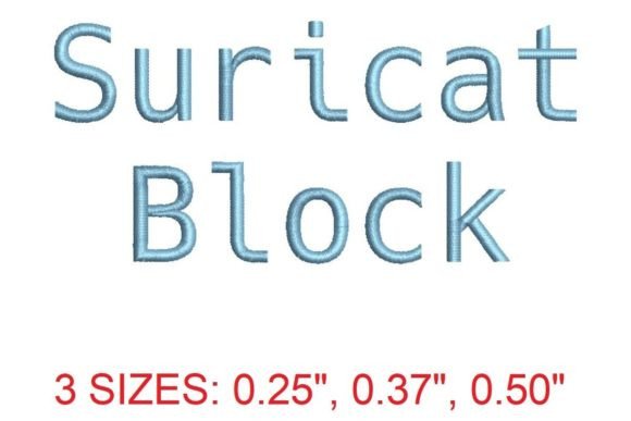 Suricat Block Embroidery Font: A Bold Choice