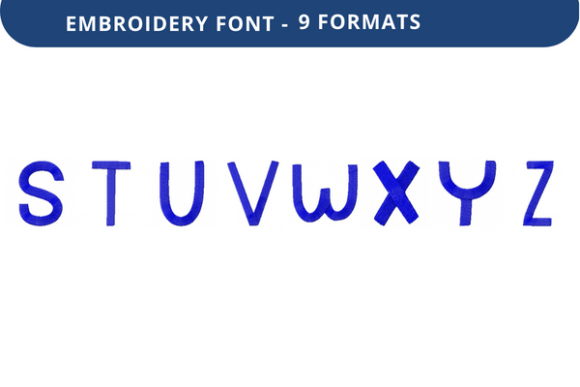 Taffy Luck Font S to Z: A Festive Embroidery Choice
